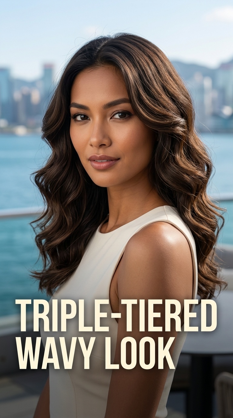 Triple-Tiered Wavy Look