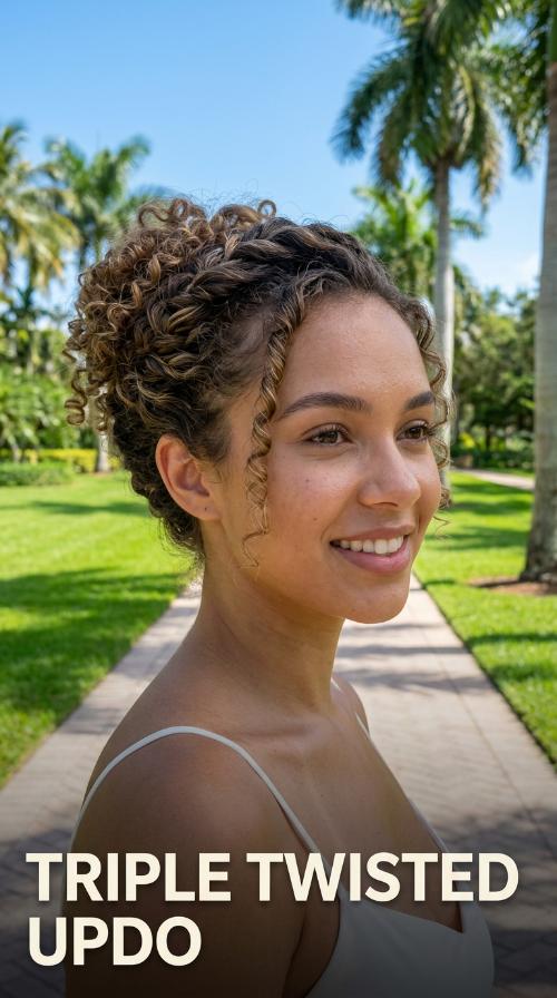 Triple Twisted Updo