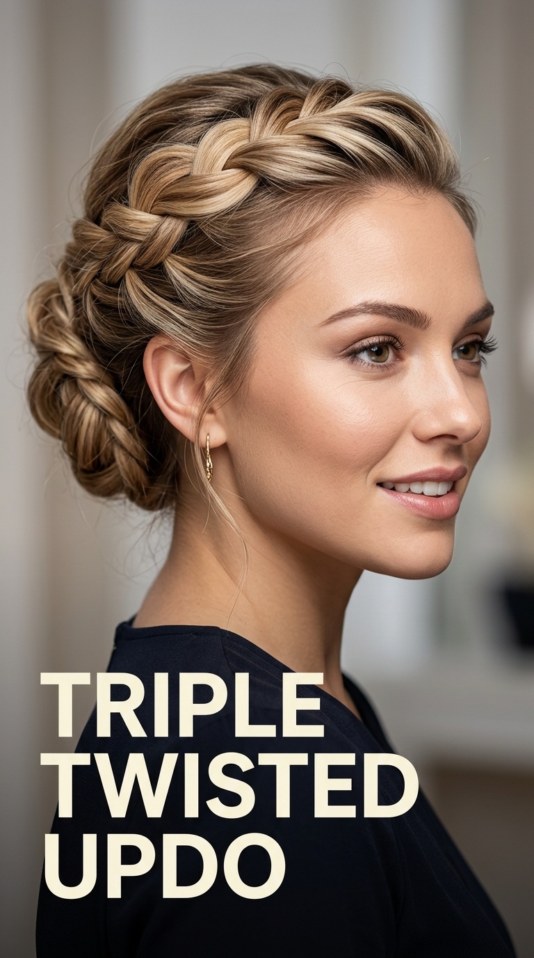 Triple Twisted Updo