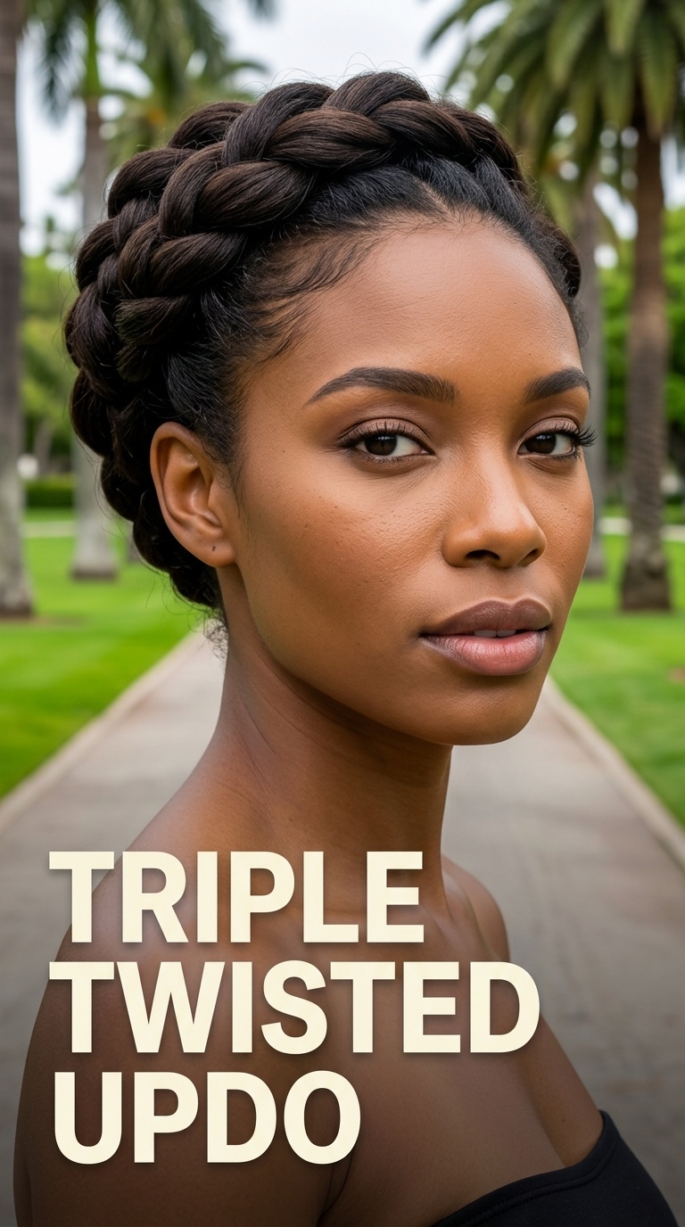 Triple Twisted Updo