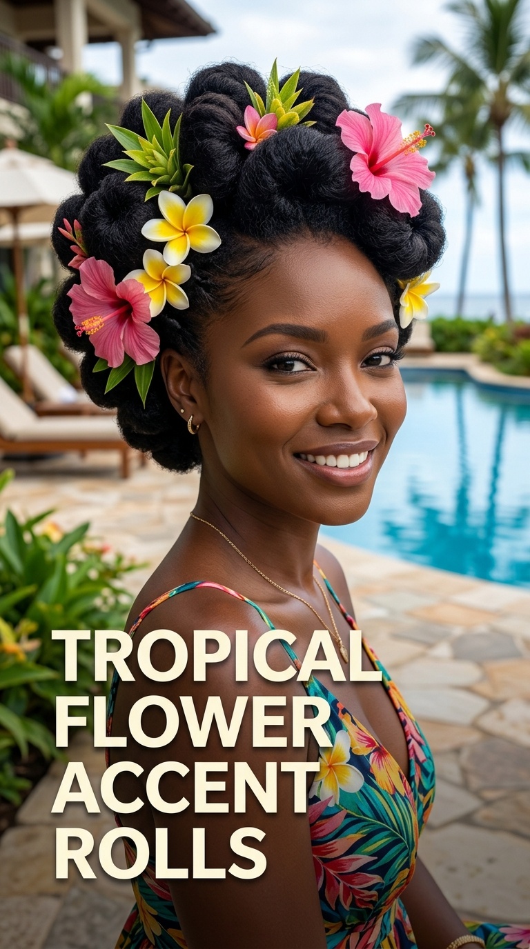 Tropical Flower Accent Rolls