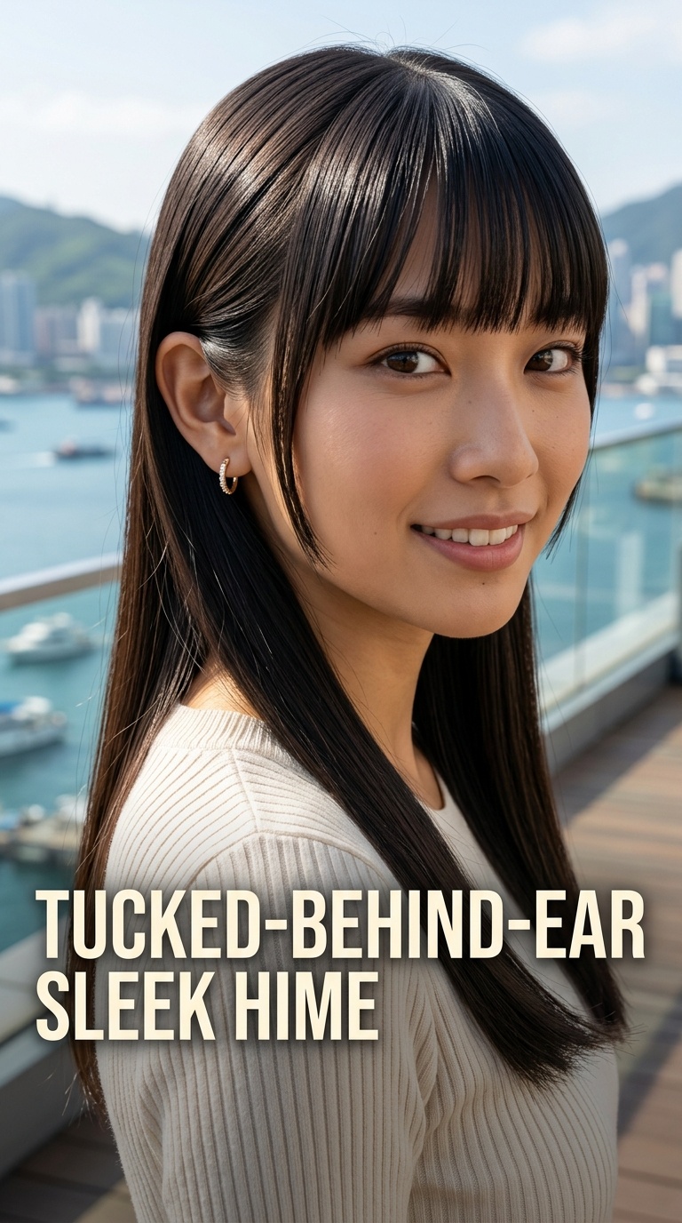 Tucked-Behind-Ear Sleek Hime