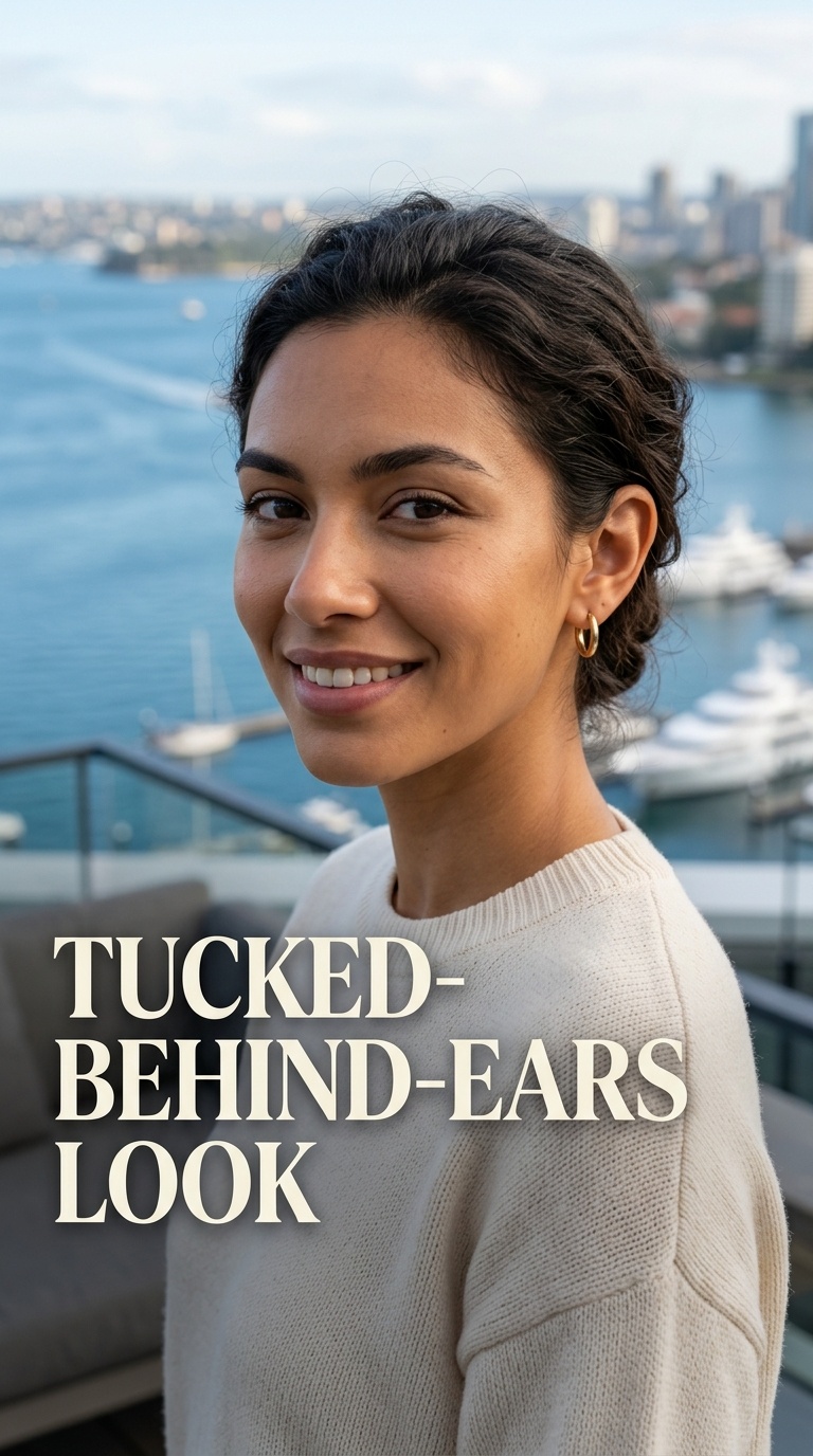 Tucked-Behind-Ears Look