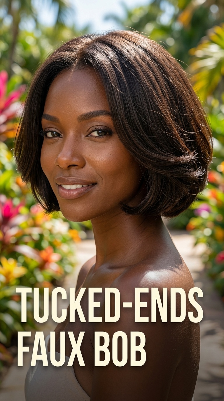 Tucked-Ends Faux Bob
