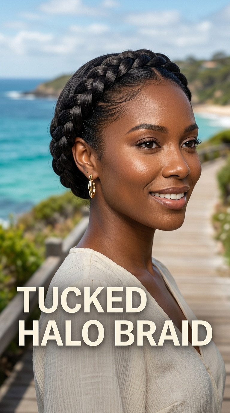 Tucked Halo Braid