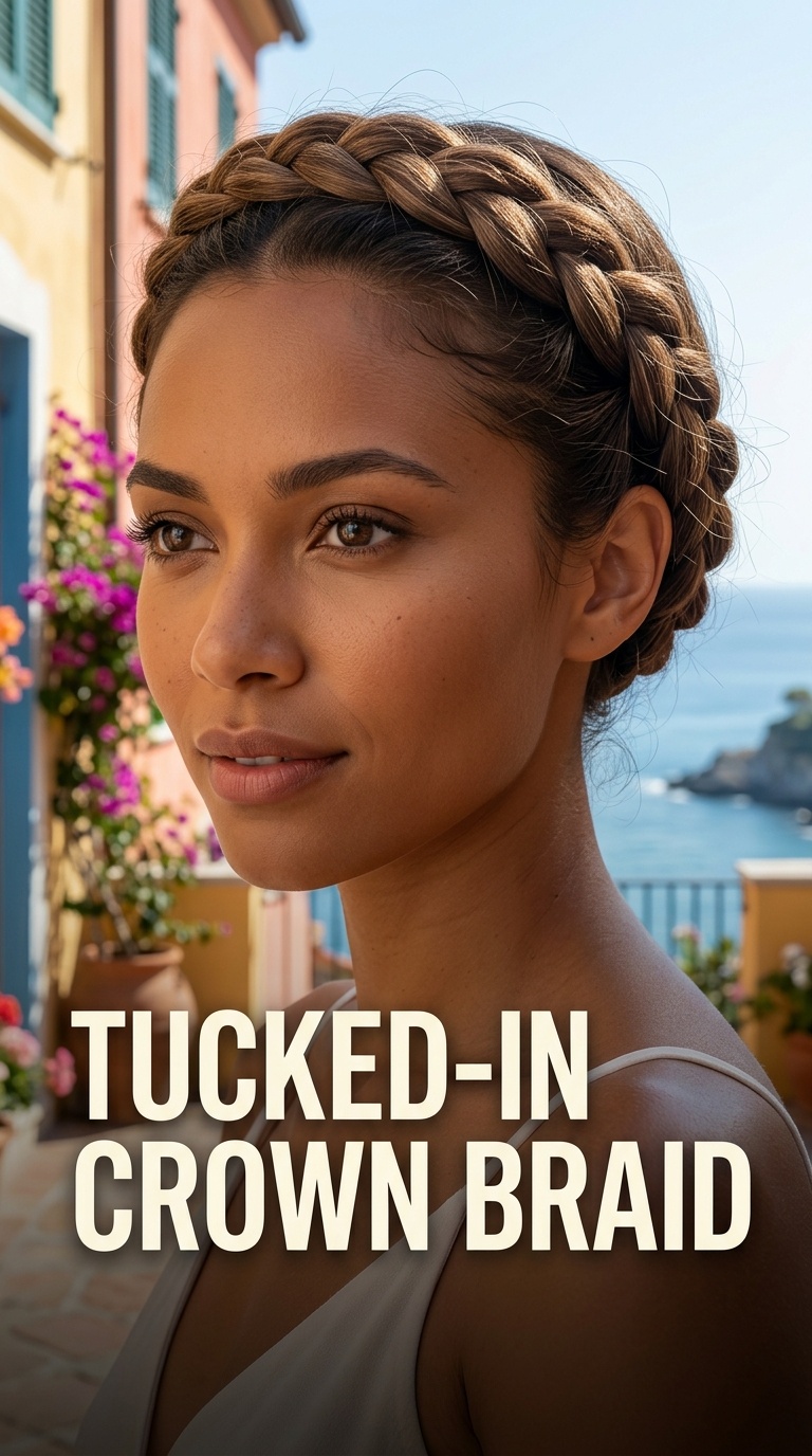 Tucked-In Crown Braid