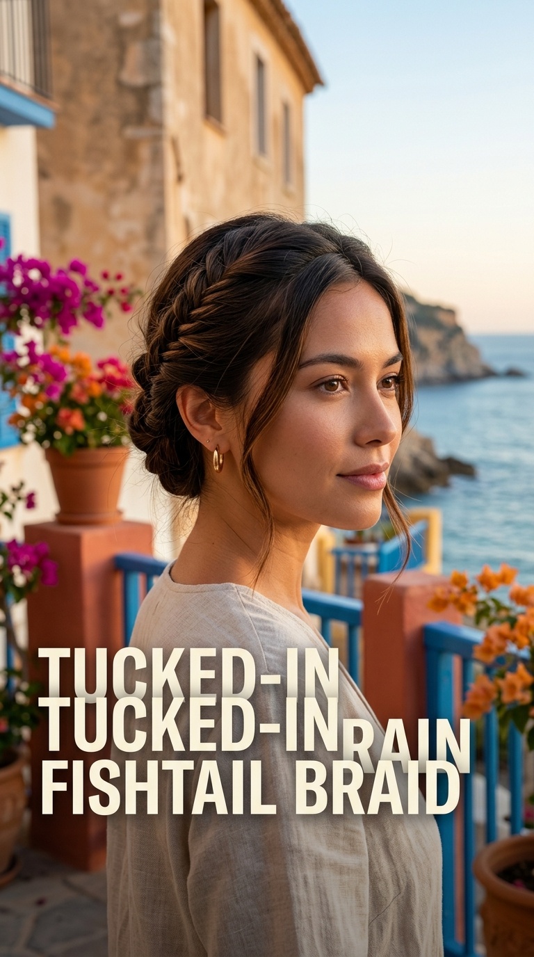 Tucked-In Fishtail Braid