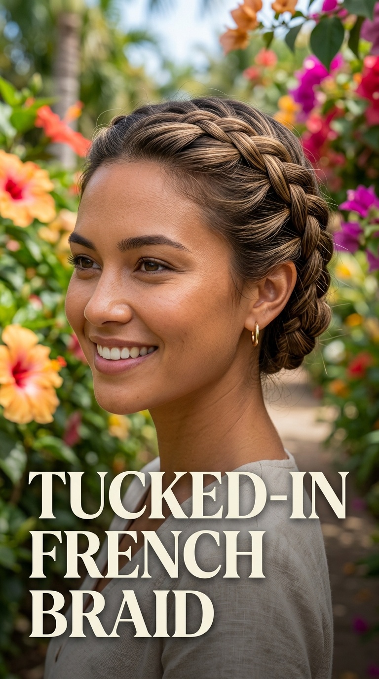 Tucked-In French Braid