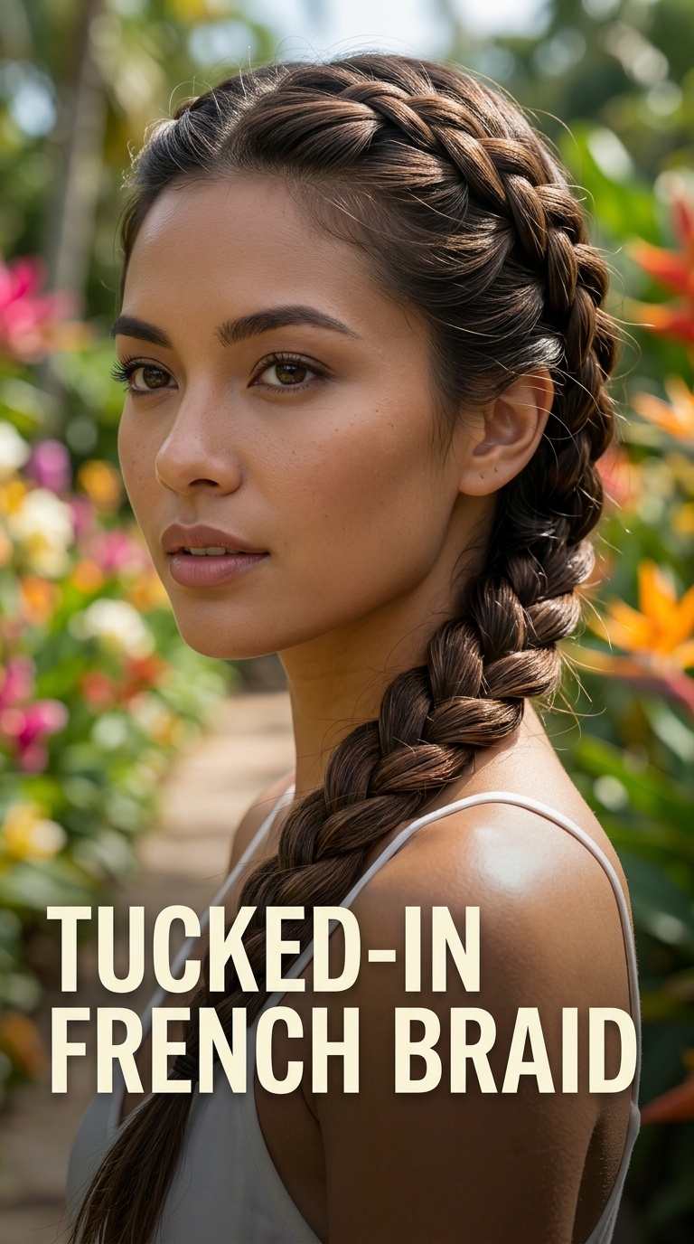 Tucked-In French Braid
