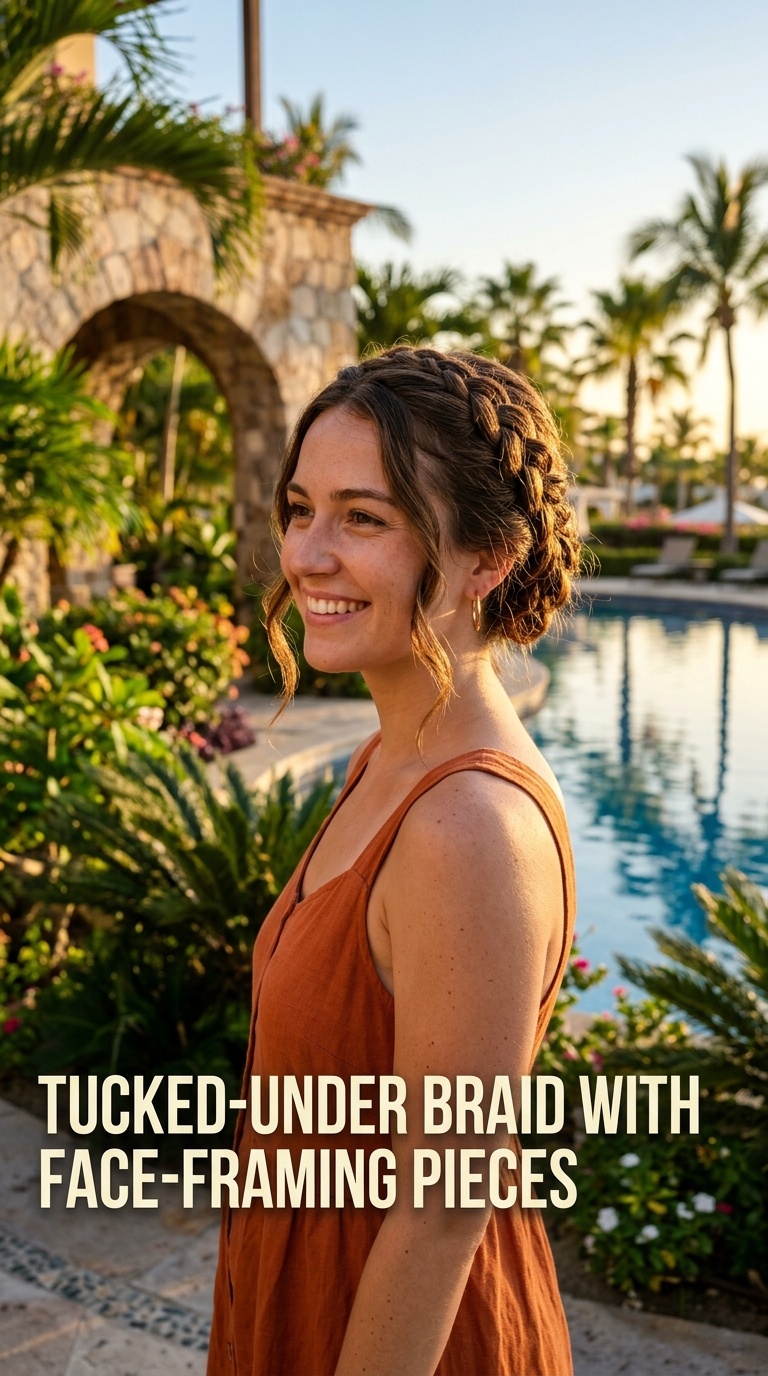 Tucked-Under Braid with Face-Framing Pieces