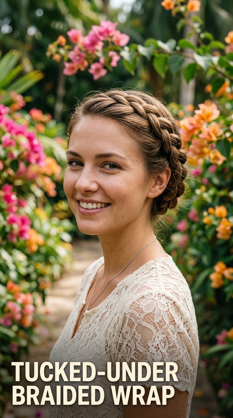 Tucked-Under Braided Wrap