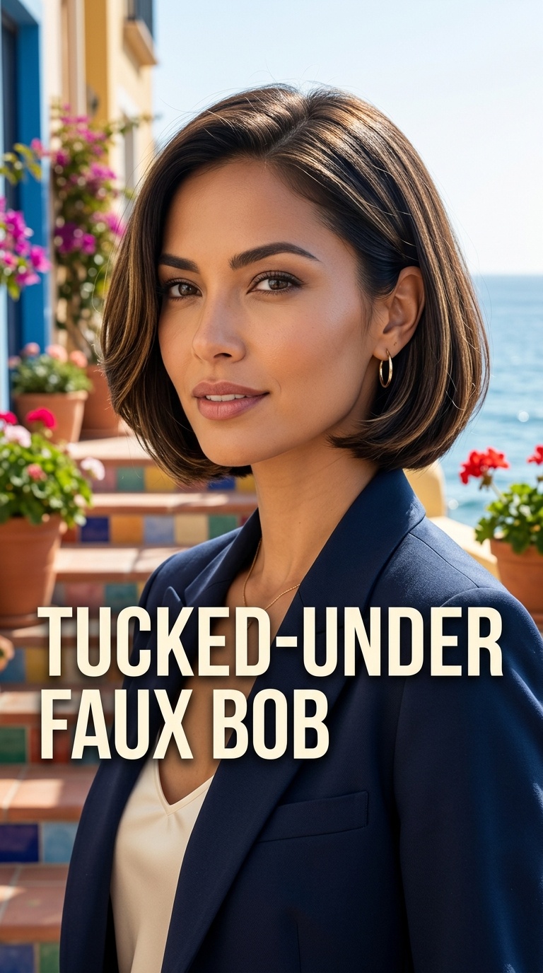 Tucked-Under Faux Bob