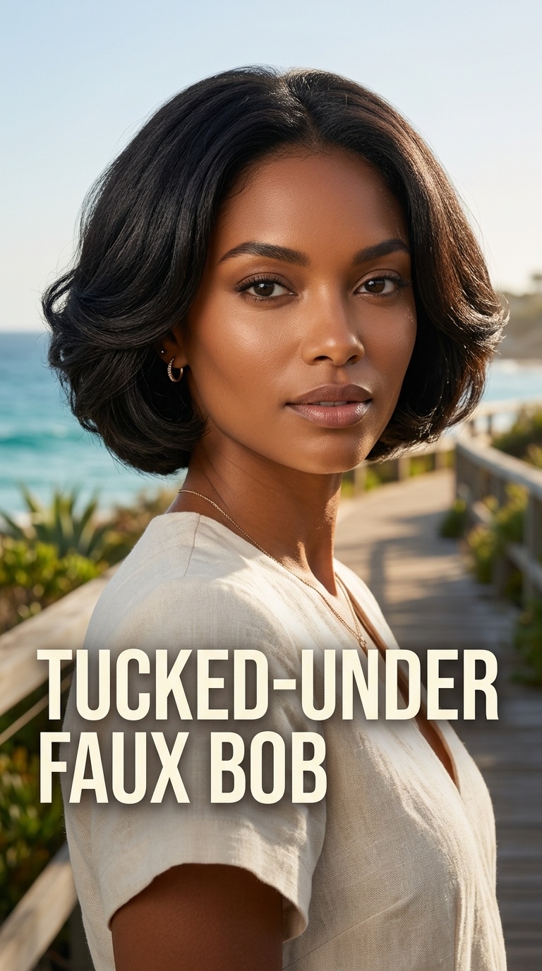 Tucked-Under Faux Bob