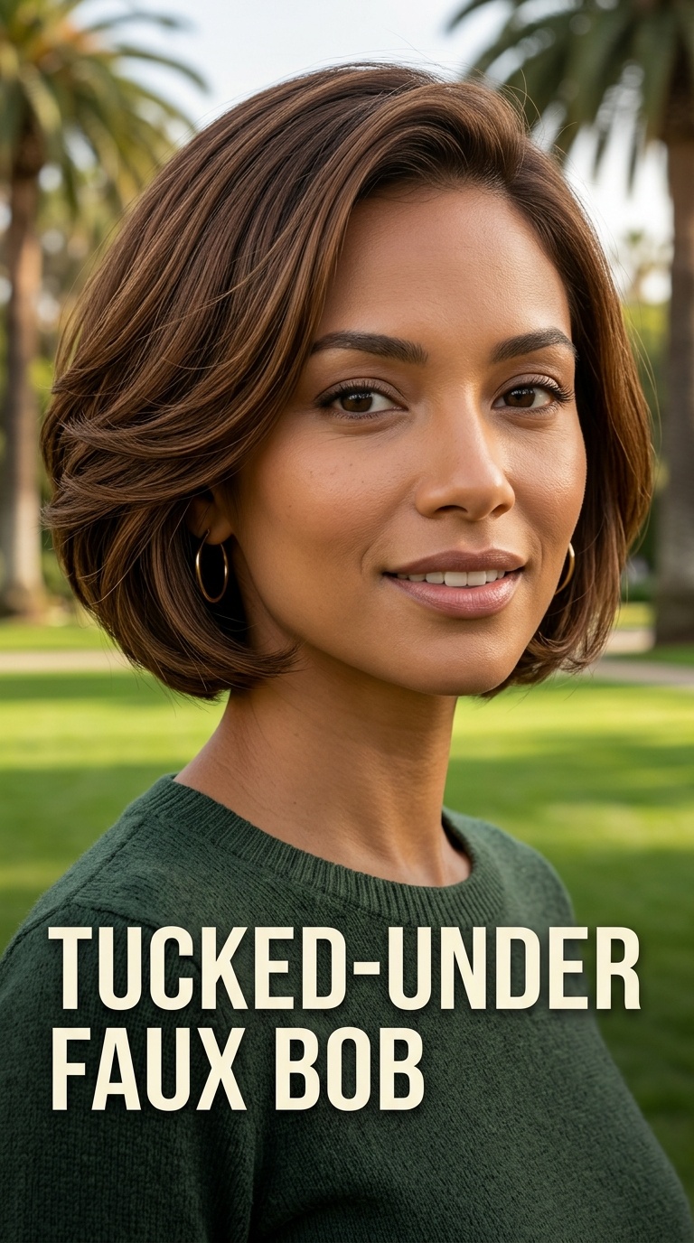 Tucked-Under Faux Bob