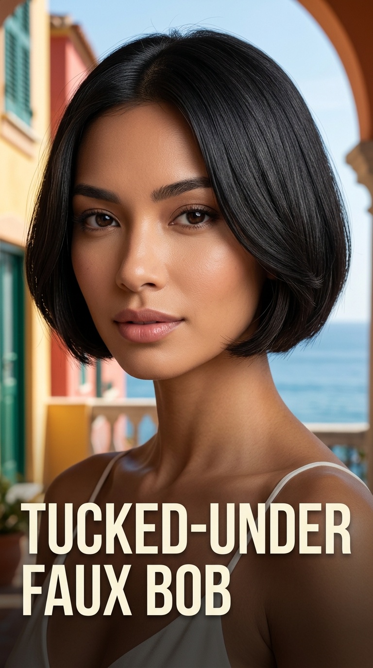Tucked-Under Faux Bob