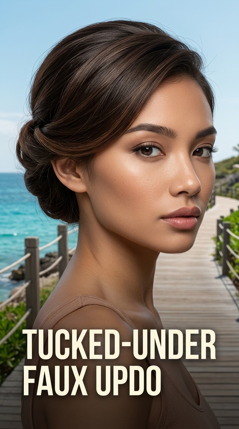 Tucked-Under Faux Updo