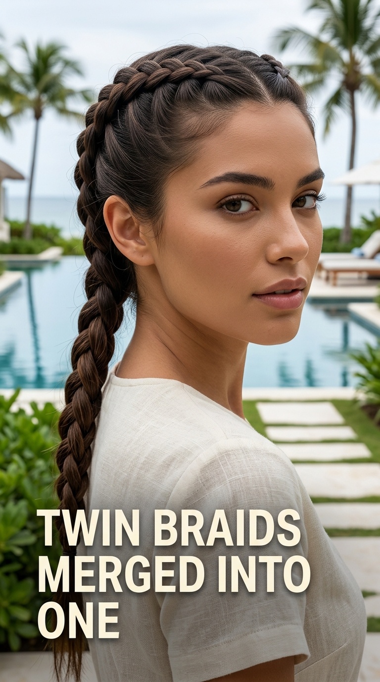 Twin Braids Merged into One