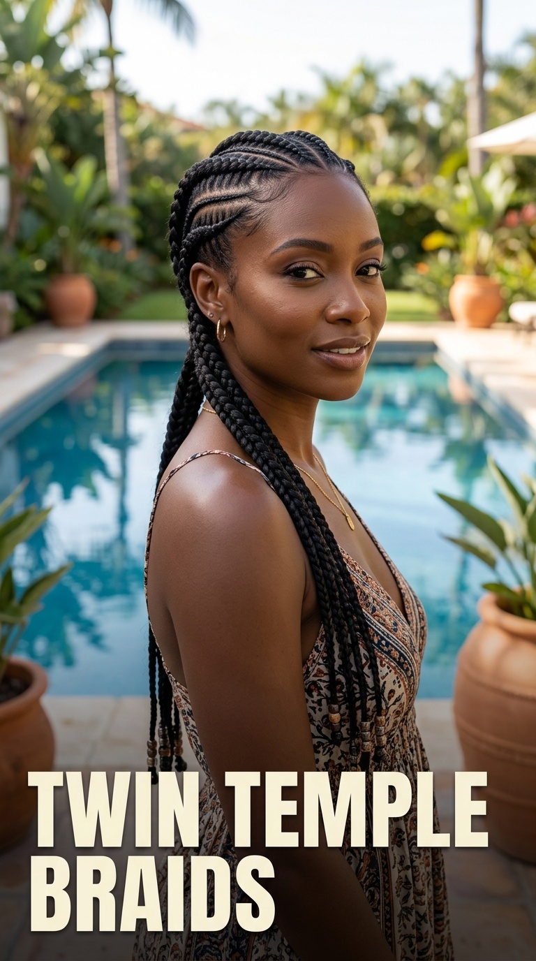 Twin Temple Braids