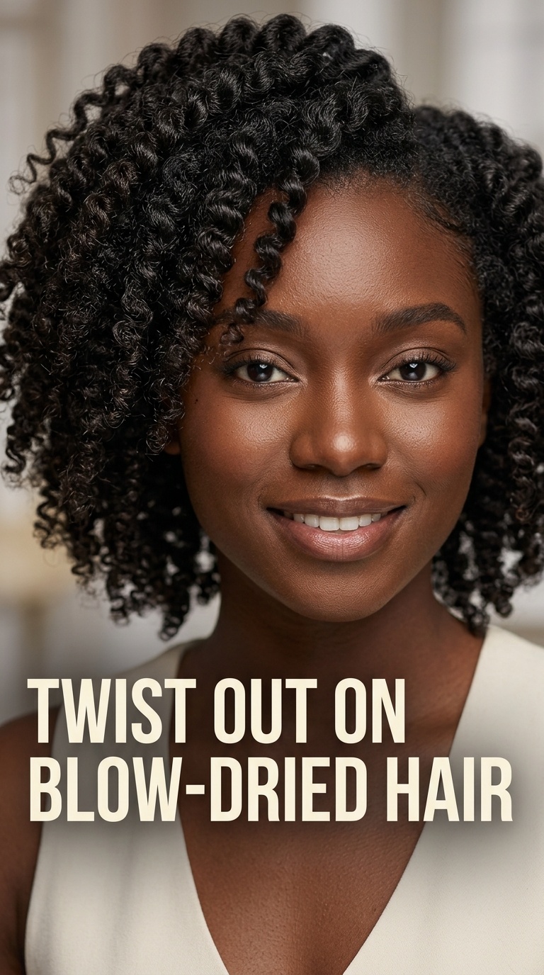 Twist Out on Blow-Dried Hair