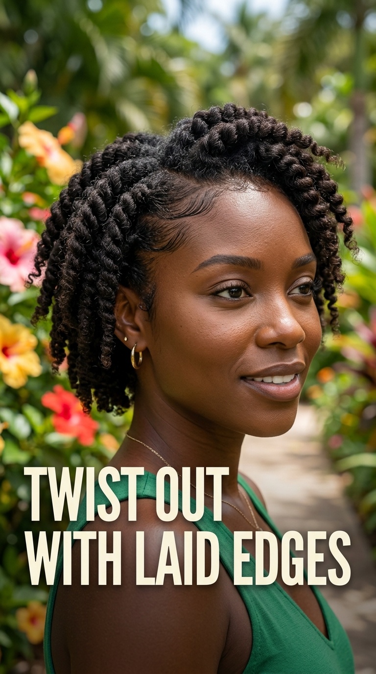 Twist Out with Laid Edges