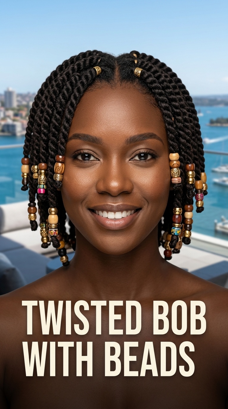 Twisted Bob with Beads