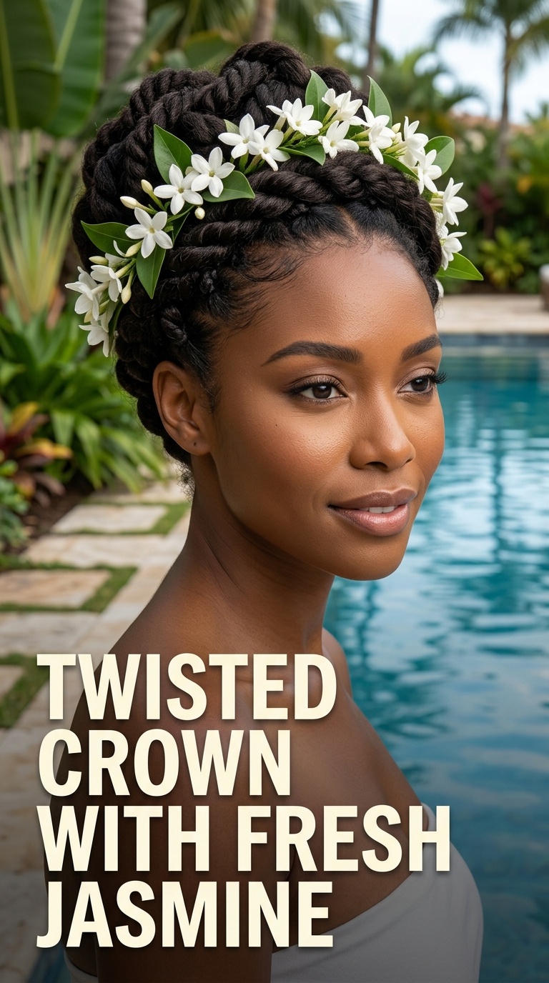 Twisted Crown with Fresh Jasmine