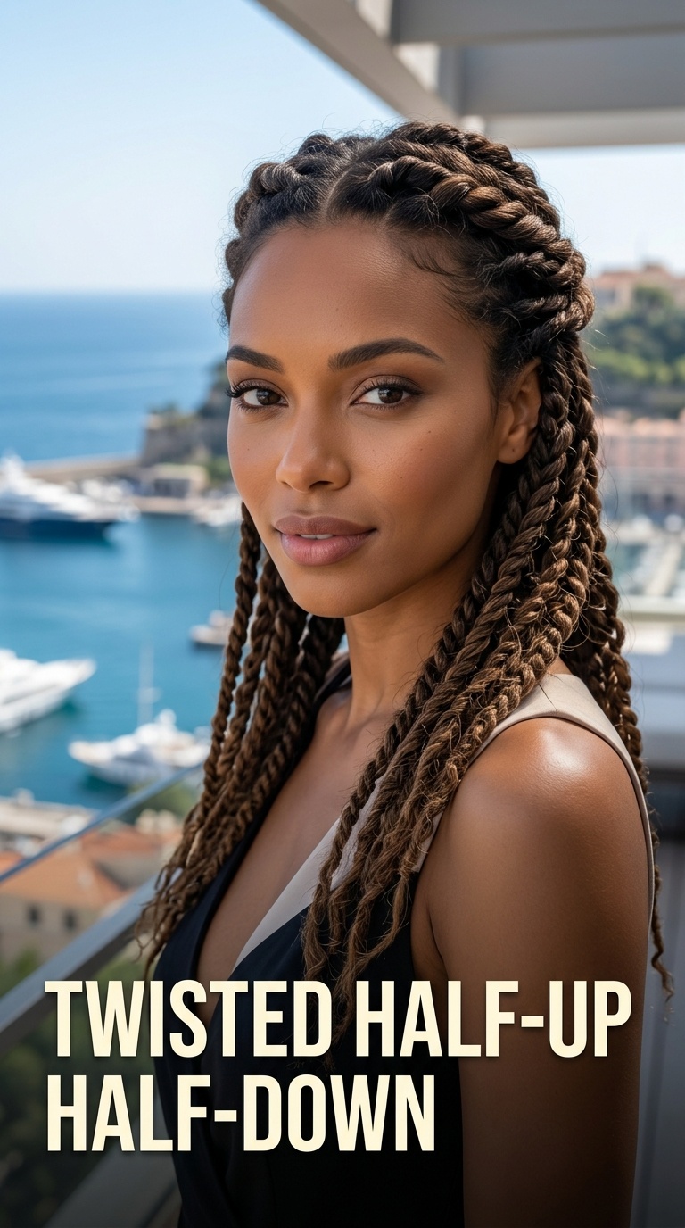 Twisted Half-Up Half-Down