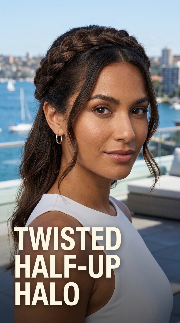 Twisted Half-Up Halo