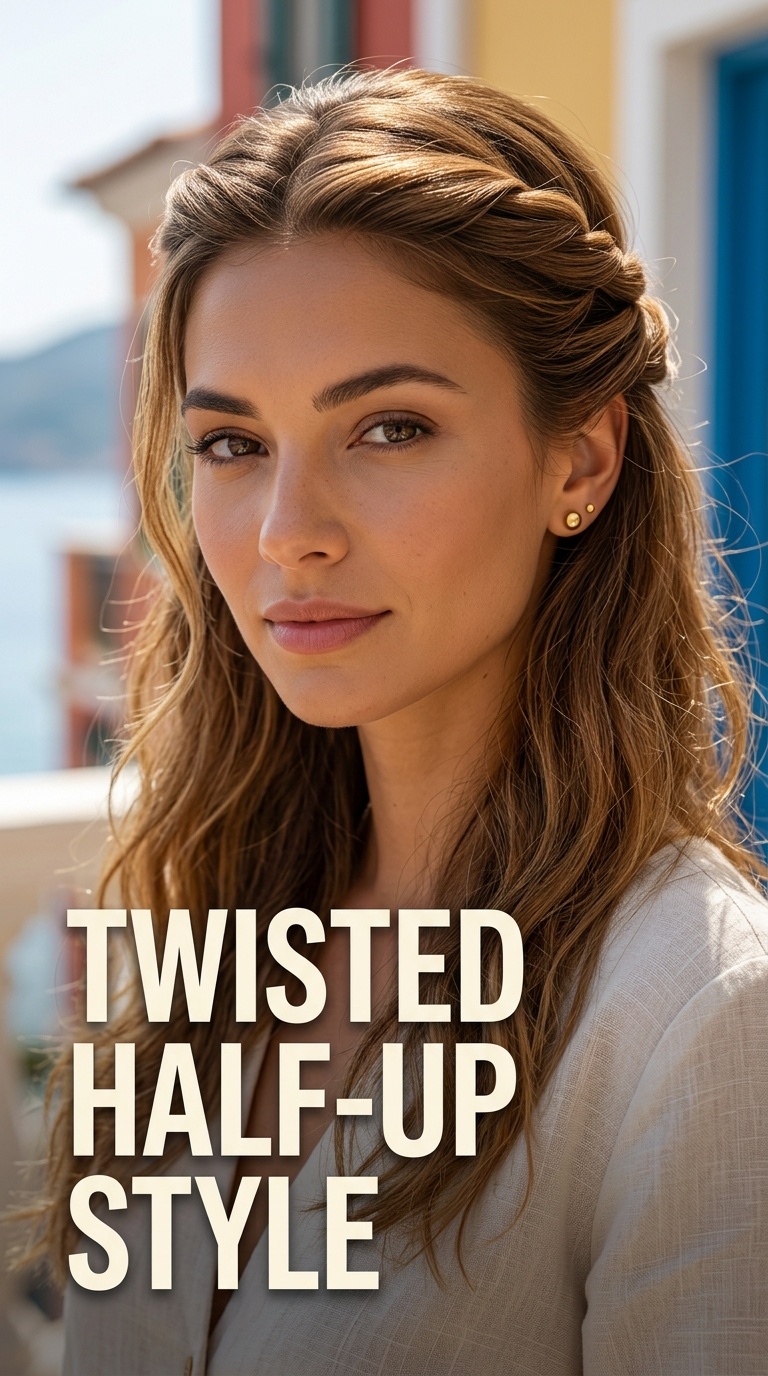 Twisted Half-Up Style