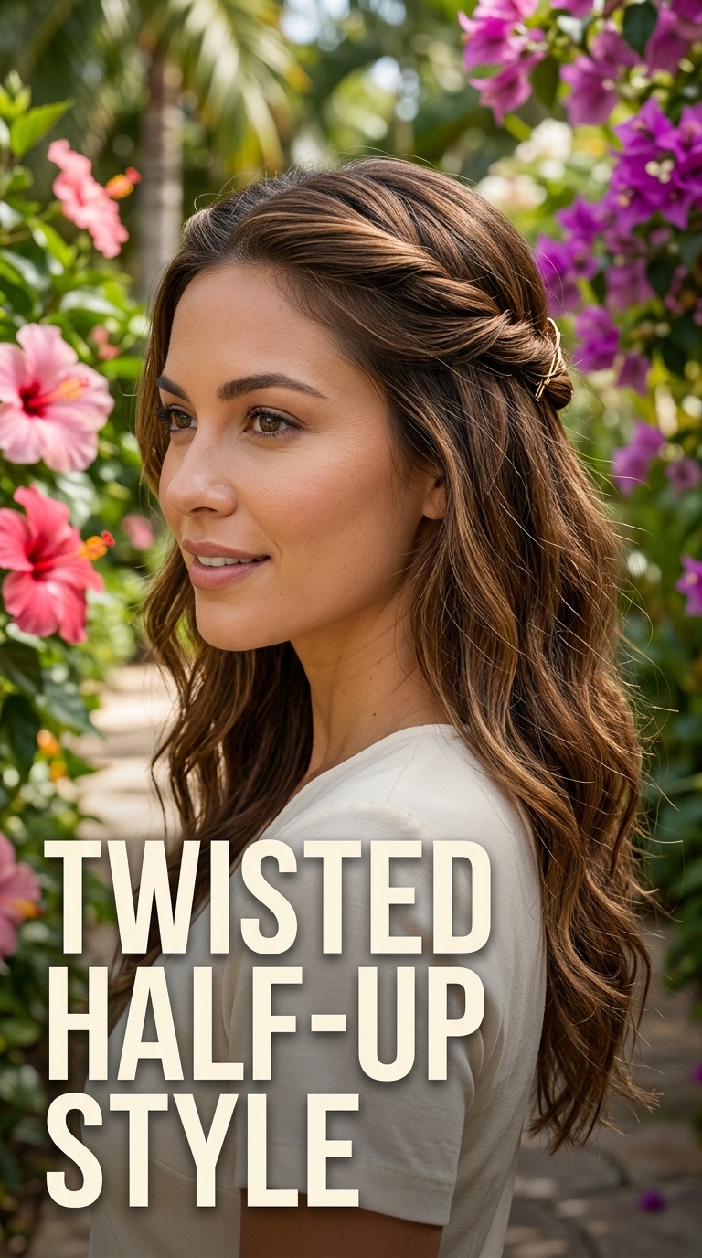 Twisted Half-Up Style
