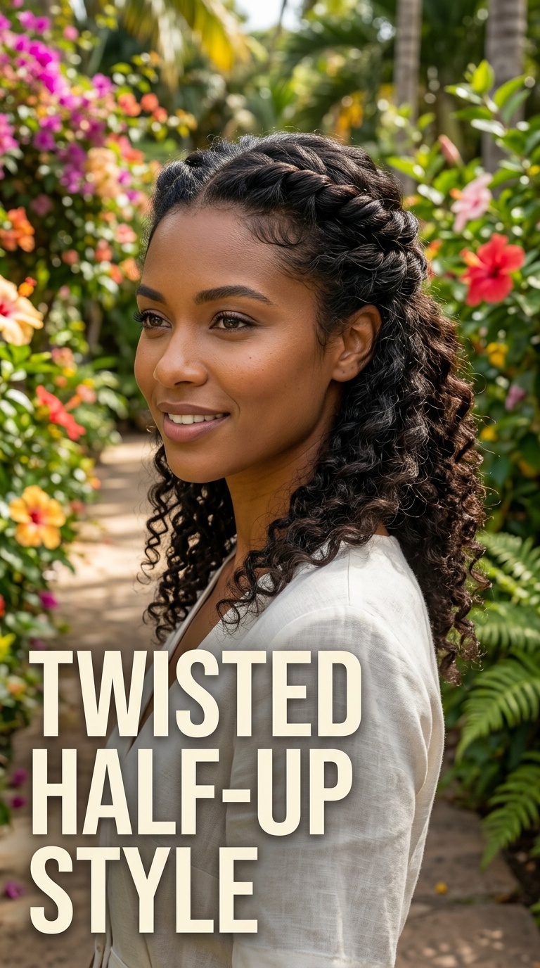 Twisted Half-Up Style