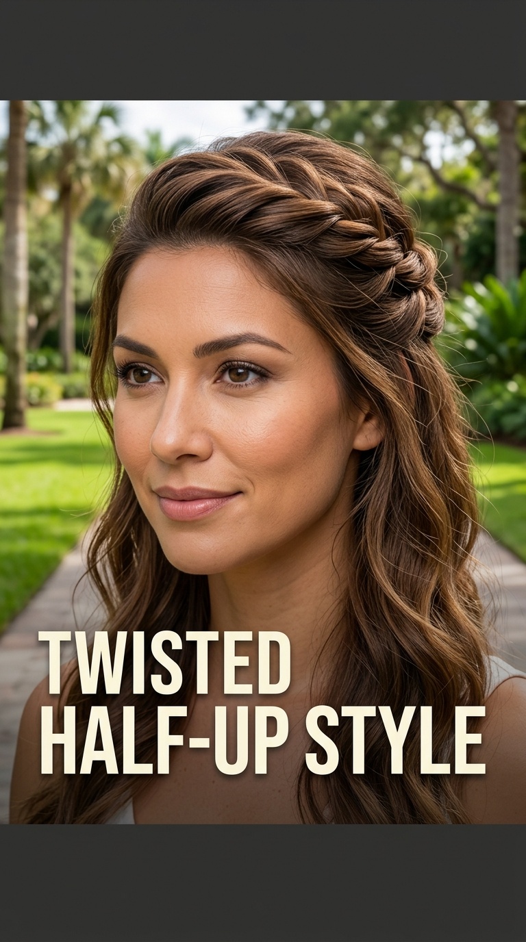 Twisted Half-Up Style