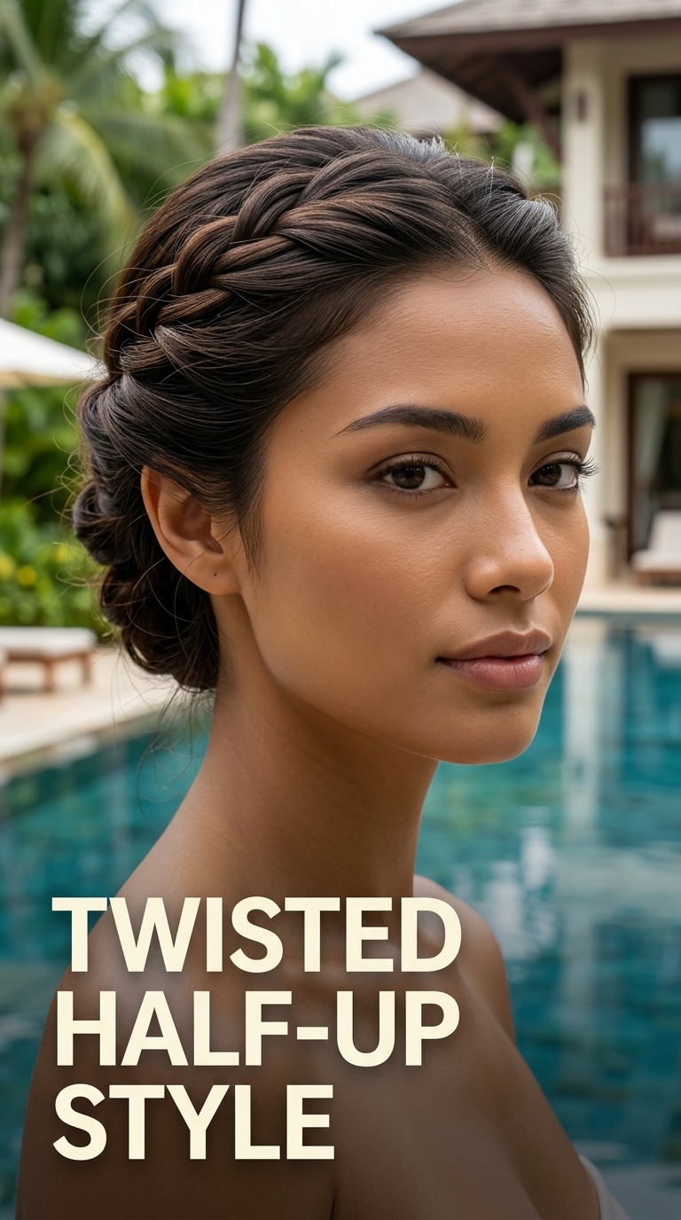 Twisted Half-Up Style