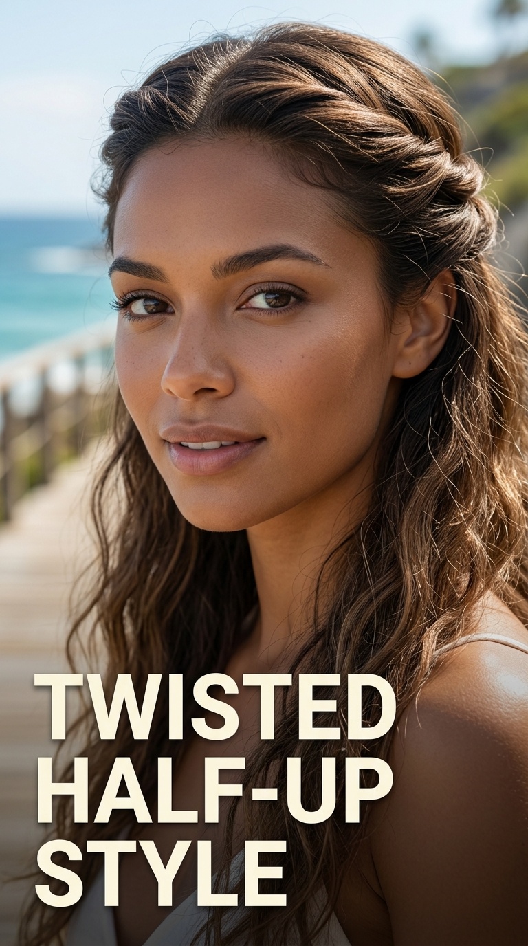 Twisted Half-Up Style