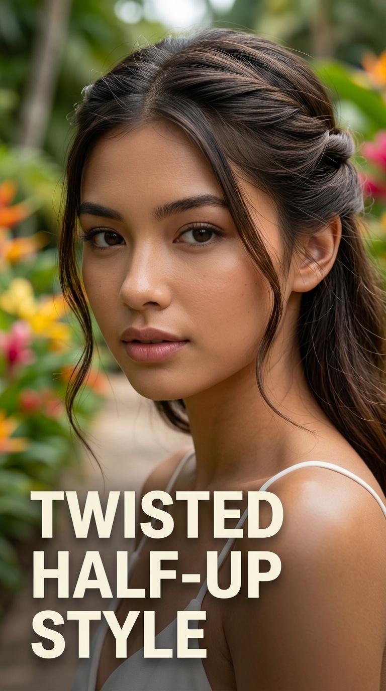 Twisted Half-Up Style
