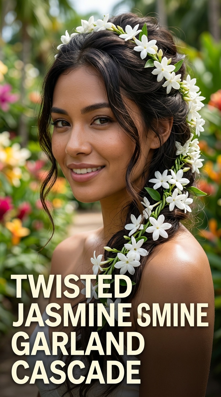 Twisted Jasmine Garland Cascade