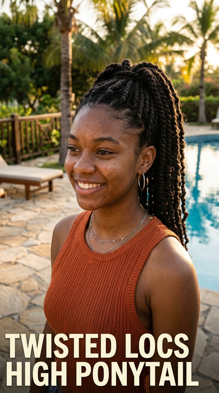 Twisted Locs High Ponytail