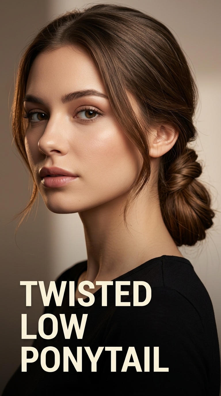 Twisted Low Ponytail