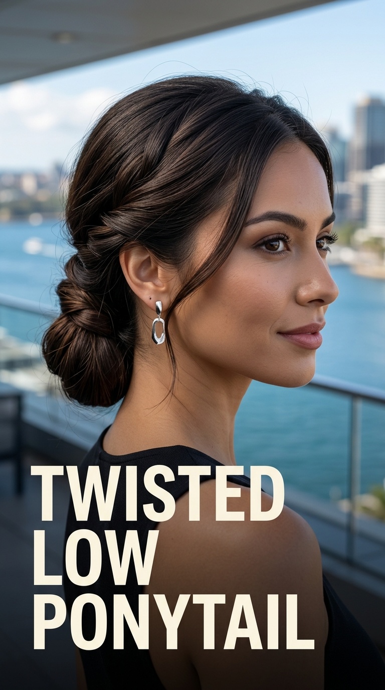 Twisted Low Ponytail