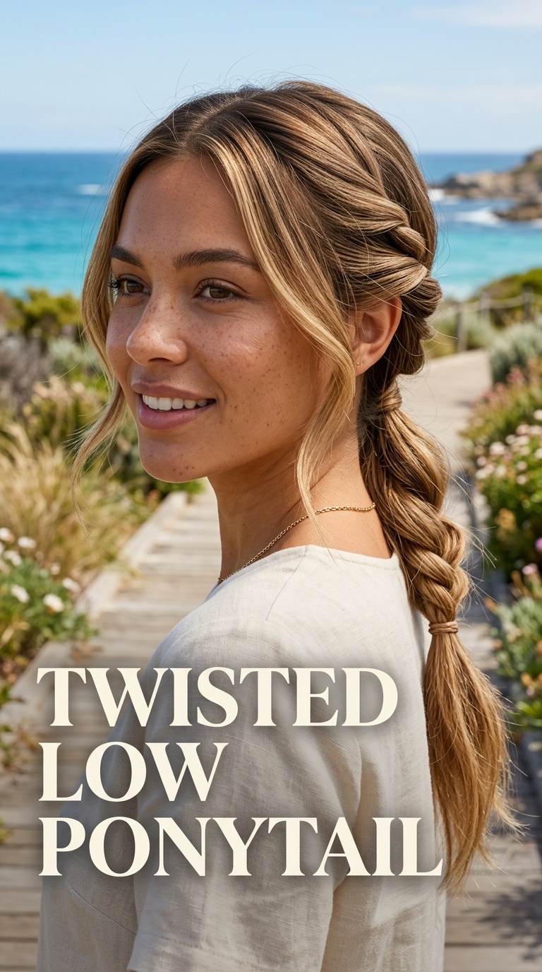 Twisted Low Ponytail