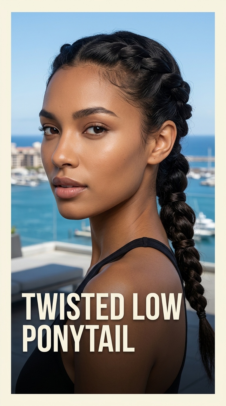 Twisted Low Ponytail
