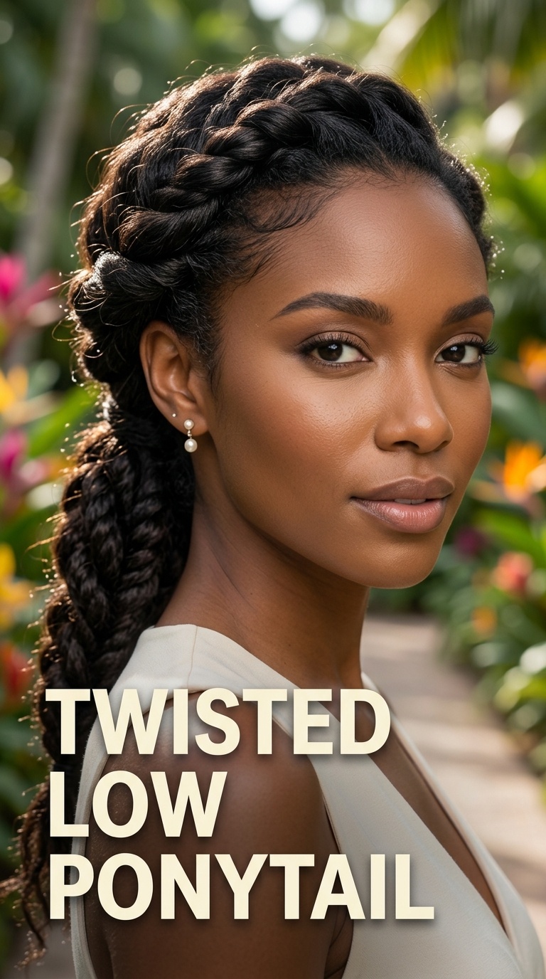 Twisted Low Ponytail