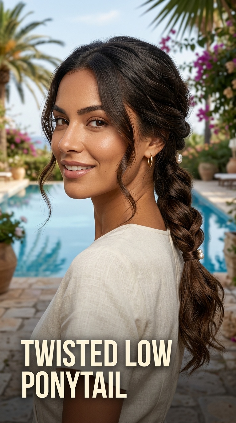 Twisted Low Ponytail