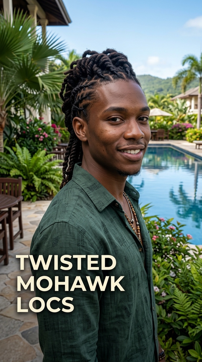 Twisted Mohawk Locs