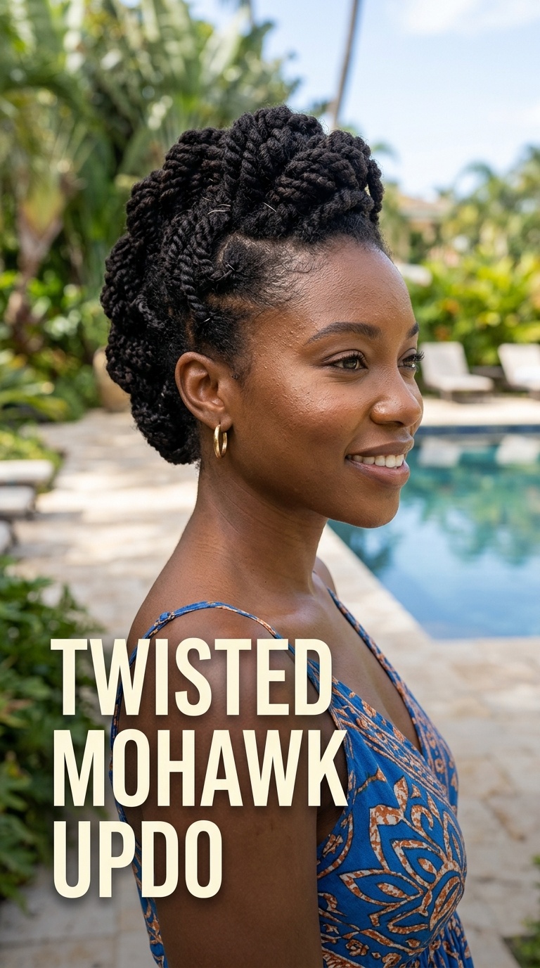 Twisted Mohawk Updo