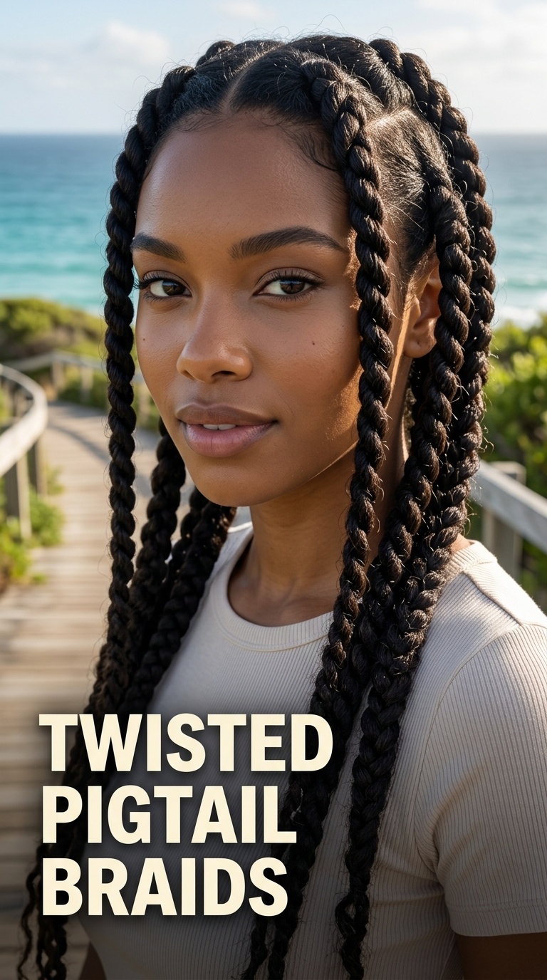 Twisted Pigtail Braids