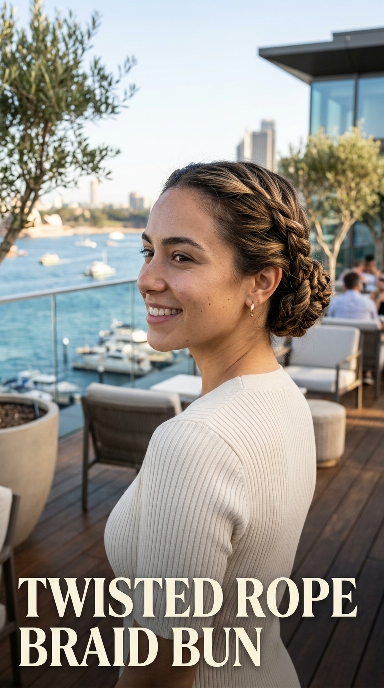 Twisted Rope Braid Bun