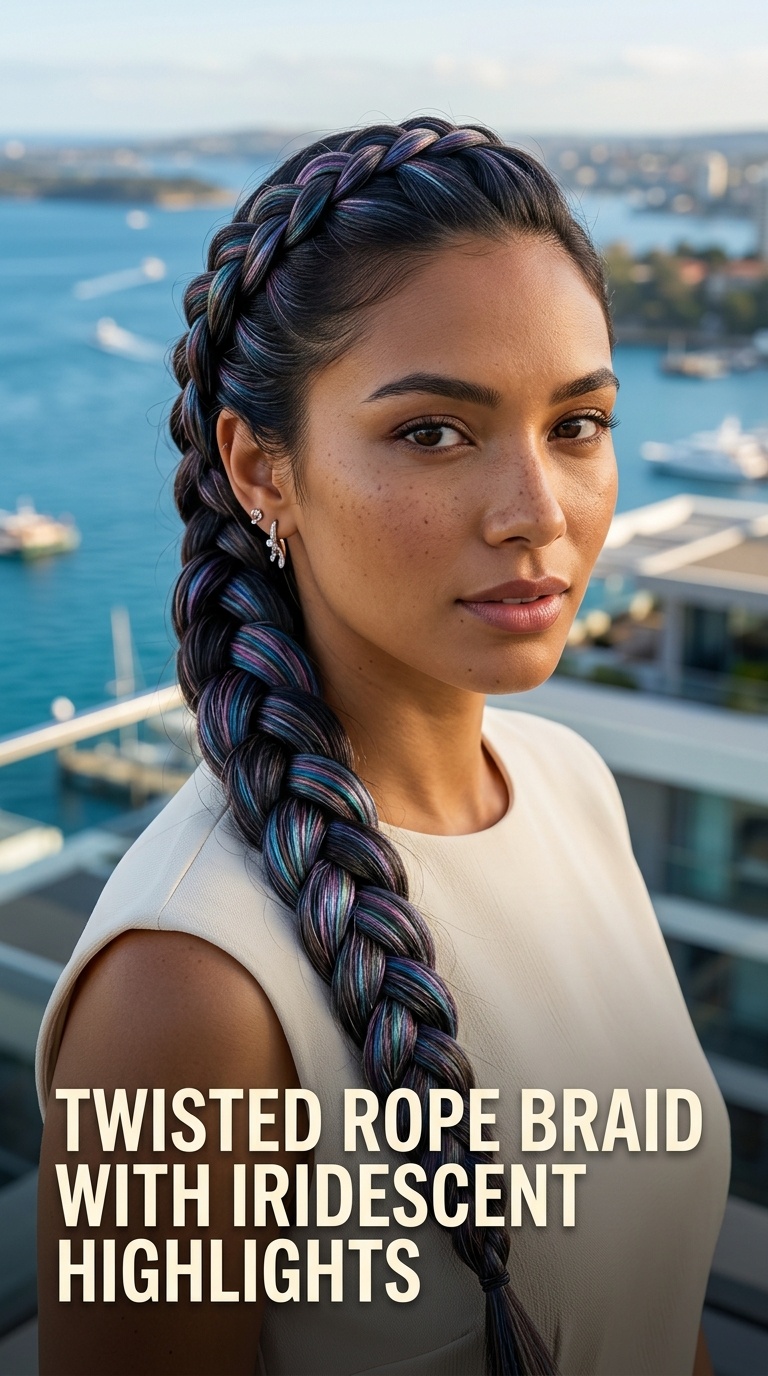Twisted Rope Braid with Iridescent Highlights