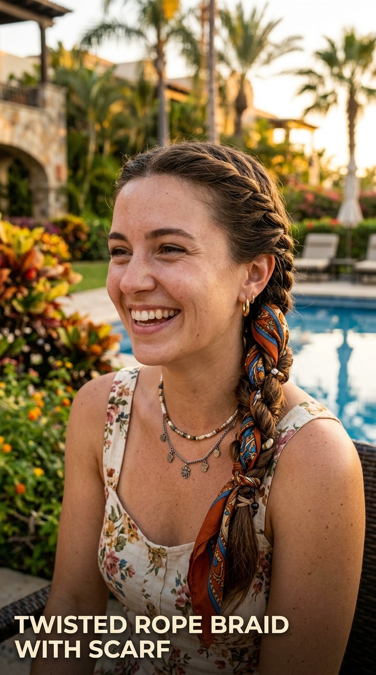 Twisted Rope Braid with Scarf
