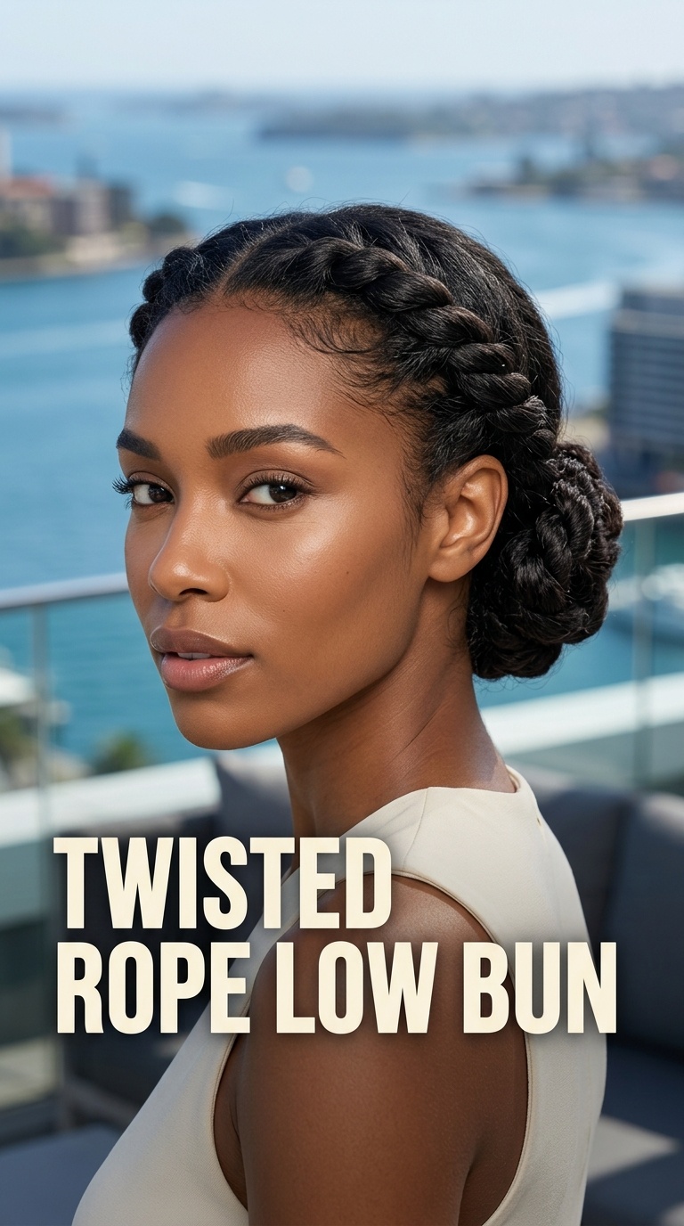 Twisted Rope Low Bun